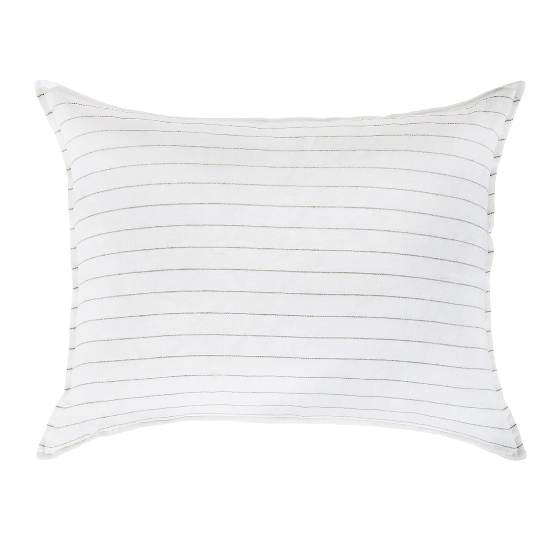 neutral thin strip pillow