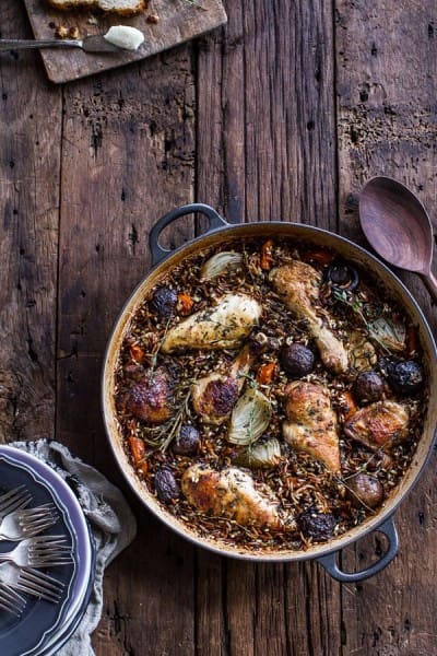 One-Pot Autumn Herb Roasted Chicken with 