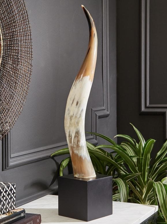 yak horn living room decor statue