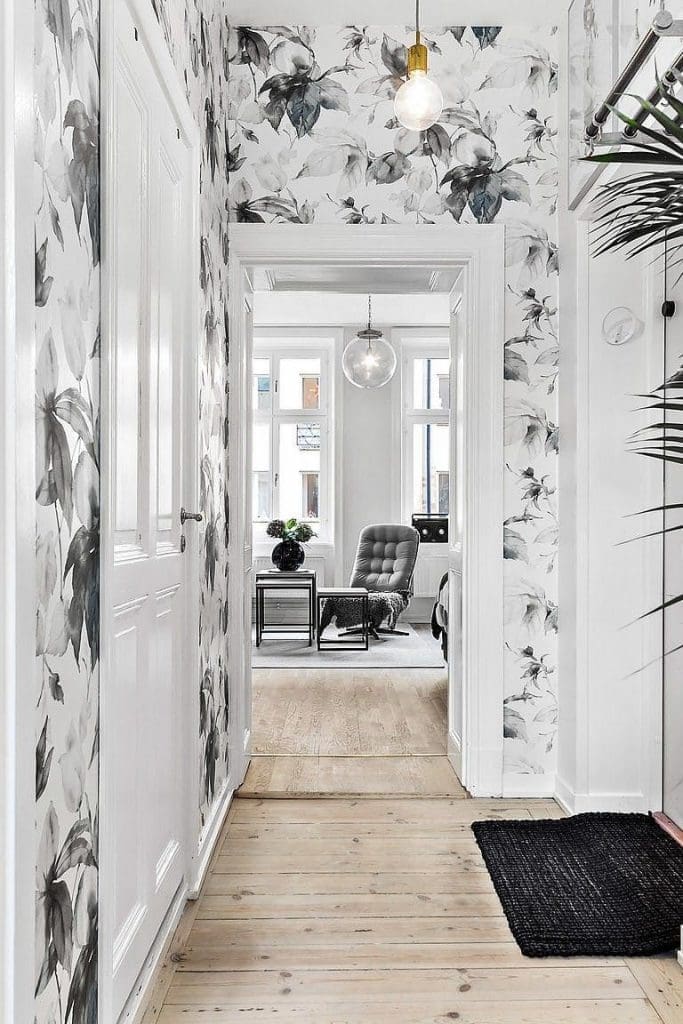 Wallpaper in Hallway GDC Home