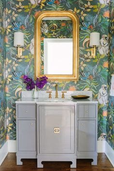 Wallpaper in Powder Room GDC Home