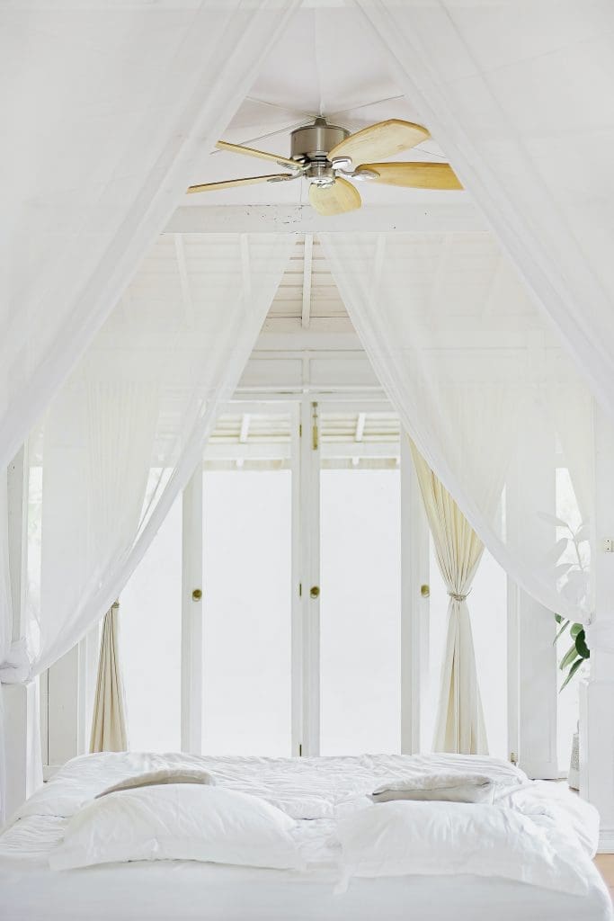 Bedroom Drapes With Ceiling Fan GDC Home
