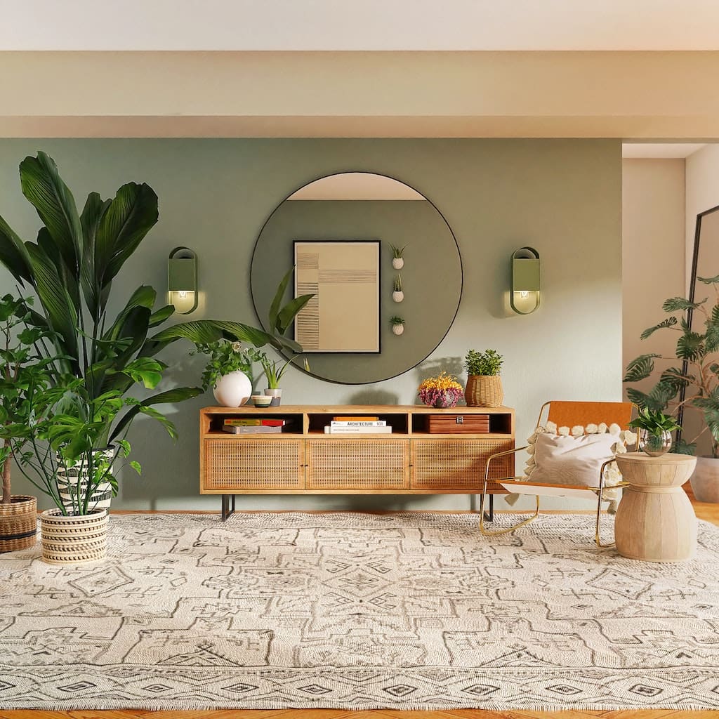 GDC Home living room area with large mirror