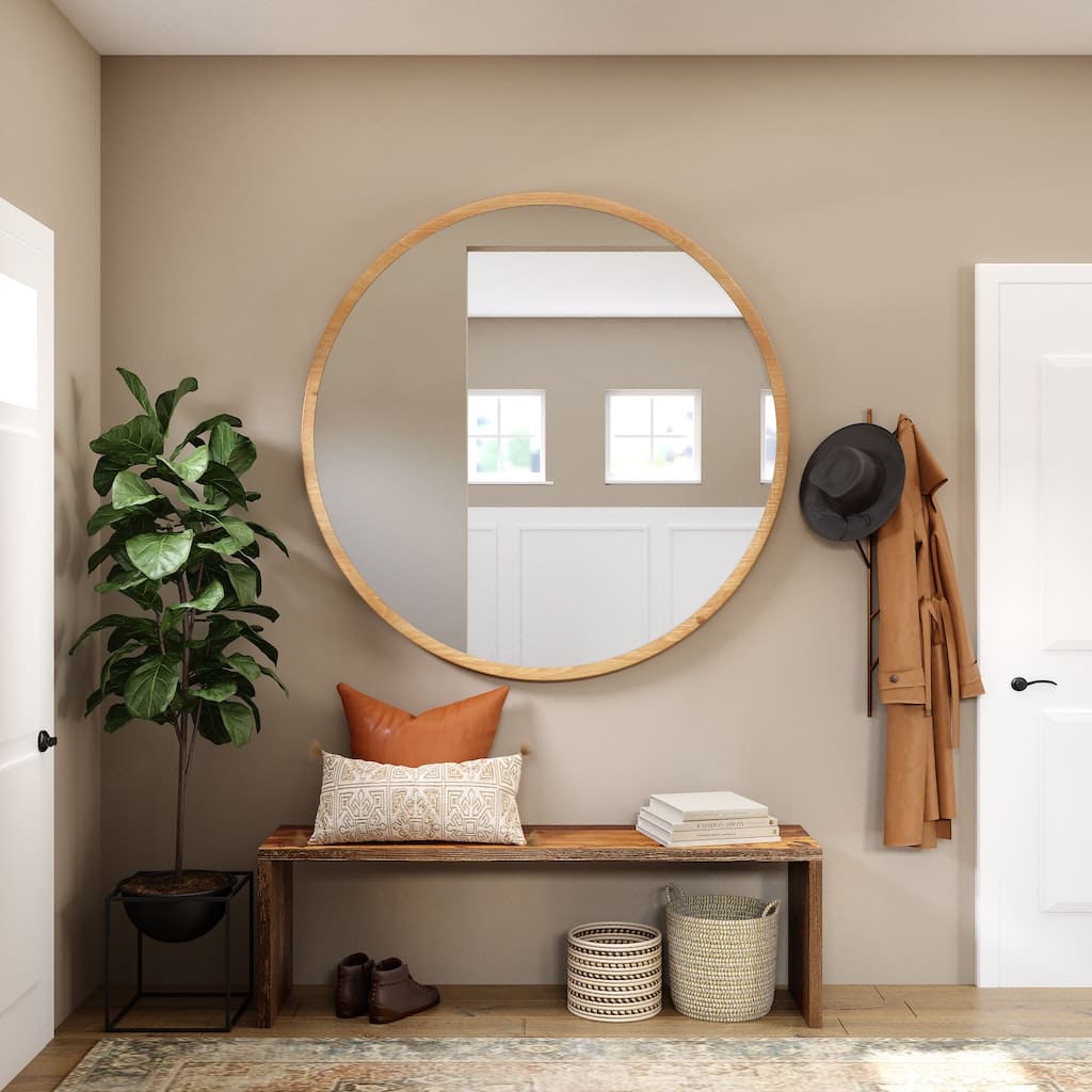 Living room mirror decoration