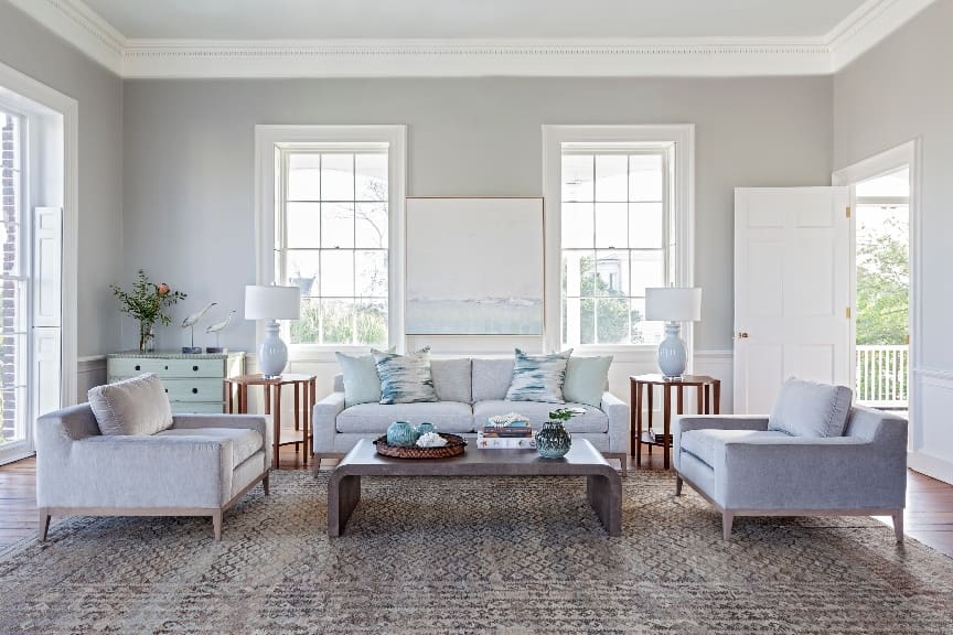 Neutral Coastal Living Room and sitting area