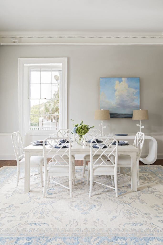 white dining set