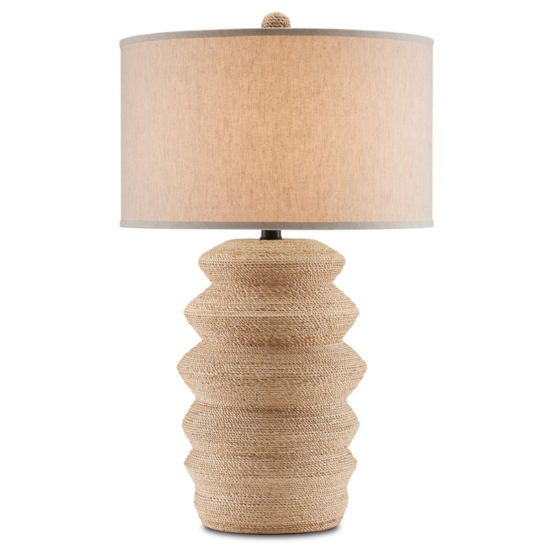 The Kavala Table Lamp has a natural linen shade and a base wrapped in rope for a boho chic touch. Stop by GDC's West Ashley furniture stores to add it to your living room's seaside furniture.