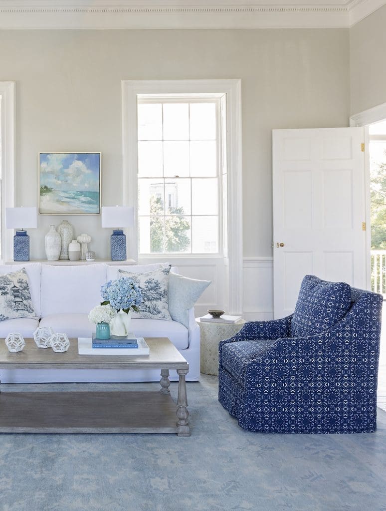 blue living room