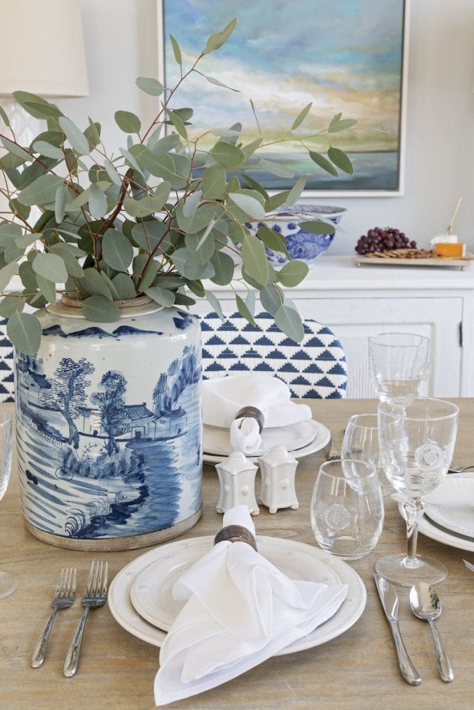 vintage style home decor with ginger jar