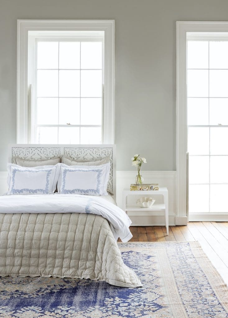 shabby chic blue bedroom