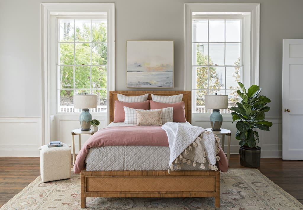 warm-toned bedroom