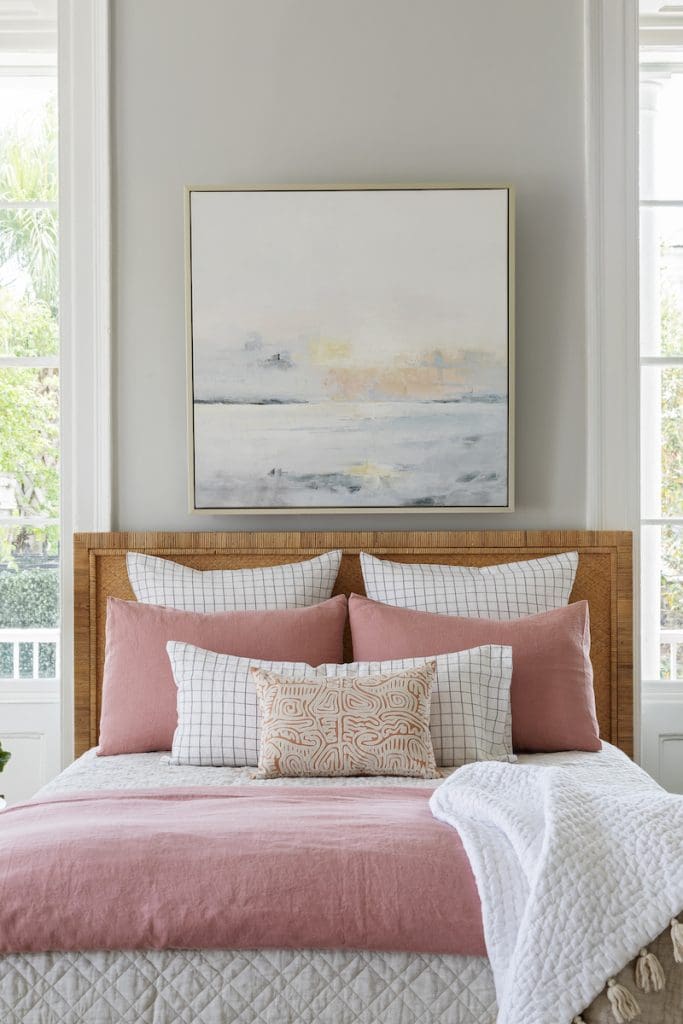 pink coastal bedroom