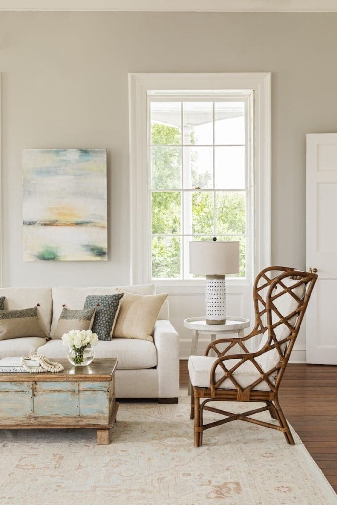 shabby chic coastal living room