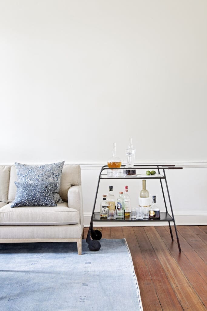 Festive bar cart